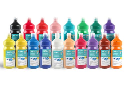 Guache escolar liderpapel 1000 ml amarelo primario , Liderpapel , 59215 , 8423473592155
